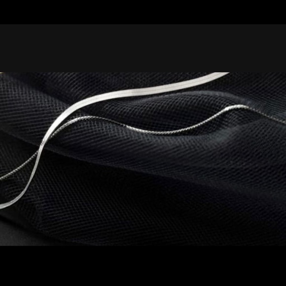 925 Sterling Silver Double Layer Necklace - Picture 4 of 10